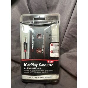Monster Cassette Tape Adapter w/3ft iCarPlay 800 for iPod iPhone NEW/ SEALED